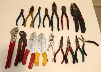 Assorted Pliers, Wire Cutters, Channel Locks, Crimpers And More Hand Tool Lot!  (T-4)