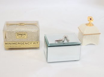 Trinket Boxes Lenox, Mirrored, Bridesmaid Emergency Kit (B-97)