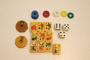 Mahjong Tiles Dice Counters And More (T-13)