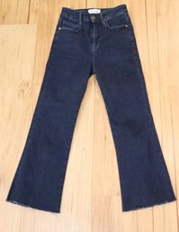 Frame Blue Denim Jeans Size 0 Le One Crop Mini Boot (F-31)