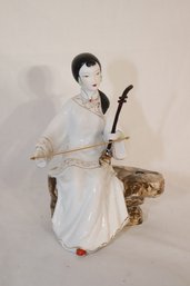 Vintage Chinese Woman Playing Erhu (T-74)