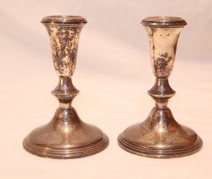 Vintage Empire Weighted Sterling Silver Candlesticks