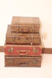 Vintage Stack Of Luggage Suitcases