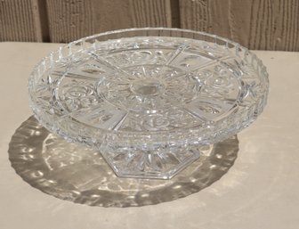 Footed Glass Cake Plate (H-37)