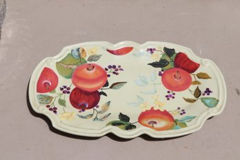 Tracy Porter The Fruitful Tapestry Collection Hand Painted Oval Platter (H-38)