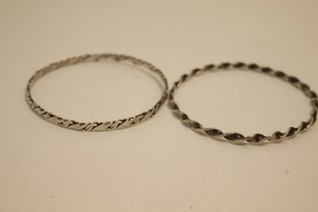 Vintage Sterling Bangle Bracelets (TT-10)