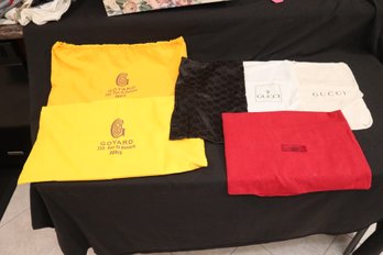 Designer Brand Dust Bags Lot: Goyard, Gucci, Valentino,  (J-32)