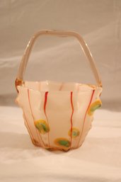 Vintage Murano Glass Basket. (M-6)