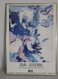 1984  GIAI - GISCHIA Framed French Art Poster Paris (T-88)