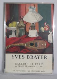 Vintage 1969 YVES BRAYER POSTER GALLERY OF PARIS By MOURLOT (T-89)