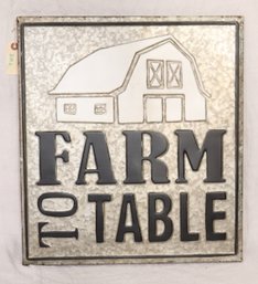 Farm To Table Metal Sign (S-66)