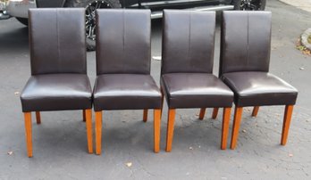Set Of 4 High Back Dining Chairs (E-3)