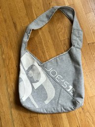 Joe's Jeans Grey Sweatshirt Hobo Tote Bag