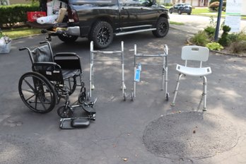 Medical Supplies: Drive Wheelchair, Walkers, Shower Chair (E-8)
