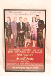 Signed Neil Simon's The Dinner Party Henry Winkler, John Ritter, Autographed (s-40)