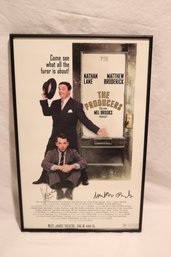 Signed The Producers Broadway Show Poster Nathan Lane & Matthew Broderick W/ COA (S-41)