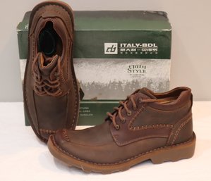 New In Box Italy-BDL Brown Leather Boots Size 42. (AS-13)
