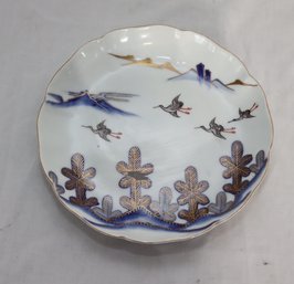 Vintage Chinese Plate Flying Cranes (T-100)