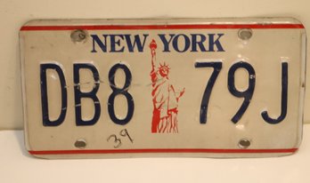NY Liberty License Plate DB8 79J (M-7)