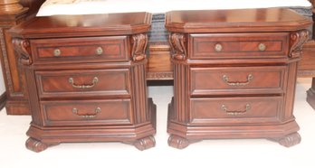 Pair Of Broyhill 3 Drawer Night Stands