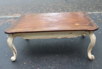 VINTAGE WOOTD TOPPED COFFEE TABLE (H-71)