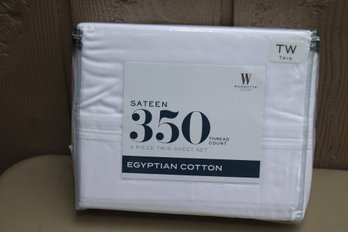 New In Package White Twin Bed 3 Piece Sheet Set