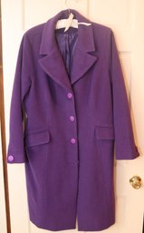 Jessica London Purple Overcoat Sz. 14 Red Hat Society