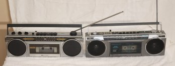 2 Vintage Sears AM/FM Cassette Radios (B-5)