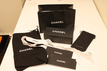 Chanel Dust Bag Sunglass Box Case Ribbon Shopping Bag