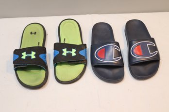 Under Armor And Champion Slides Size 6y