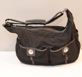 Tod's Black Leather Handbag Purse Bag (AS-20)