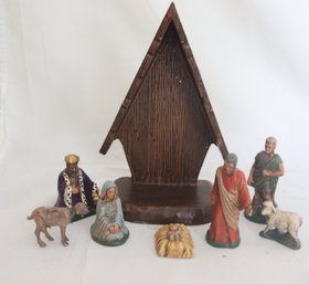 Vintage Christmas Manger Set (C-38)