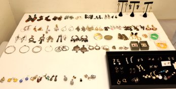 Nice Earring Lot: Some Sterling Silver, Vintage And More (j-60)