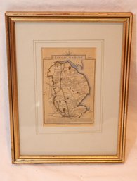 Framed Antique Lincolnshire Map By J. Cary