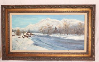 Vintage Framed Oil Painting Signed By Antonio Tano (R-15)