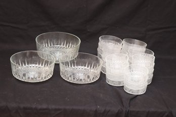 Vintage Arcoroc Glass Salad Bowl Set (M-34)