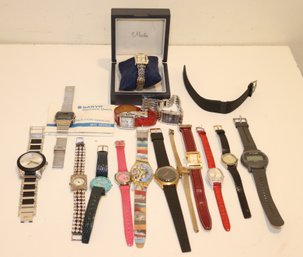 Wrist Watch Lot: Swatch, Brighton, Sanyo, And More (J-65)