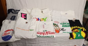 Assorted NEW T-shirt Lot: Prozac, Dido, Ebay, Krispy-kreme, Rascal House