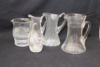 Vintage Assorted Glass Pitchers