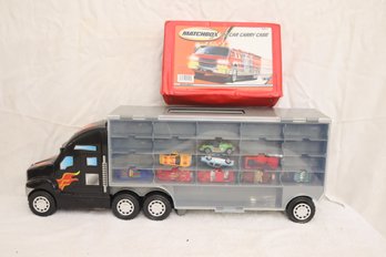 Matchbox Car Carry Case And Tractor Trailer Case (R-16)