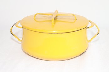 Vintage Dansk Yellow Enamel Kobenstyle Dutch Oven (R-21)