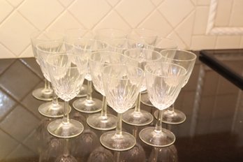 14 Crystal Wine Glasses