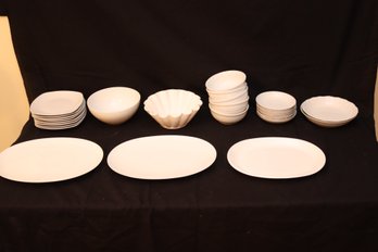 Assorted White Plates And Bowls (M-49)