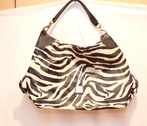 Dooney & Bourke Zebra Print Hobo Bag (L-1)