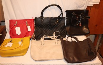 6 Tote Bag Handbag Purses Genuine Leather (L-3)