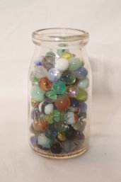 Glass Jar Of Marbles (V-23)