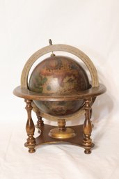 Vintage Wooden Globe Made In Japan