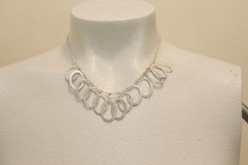 Sterling Silver Circle Necklace  (J-83)