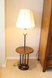 Vintage Wooden Bamboo Table Floor Lamp
