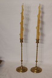 Vintage Brass Candle Sticks (V-40)